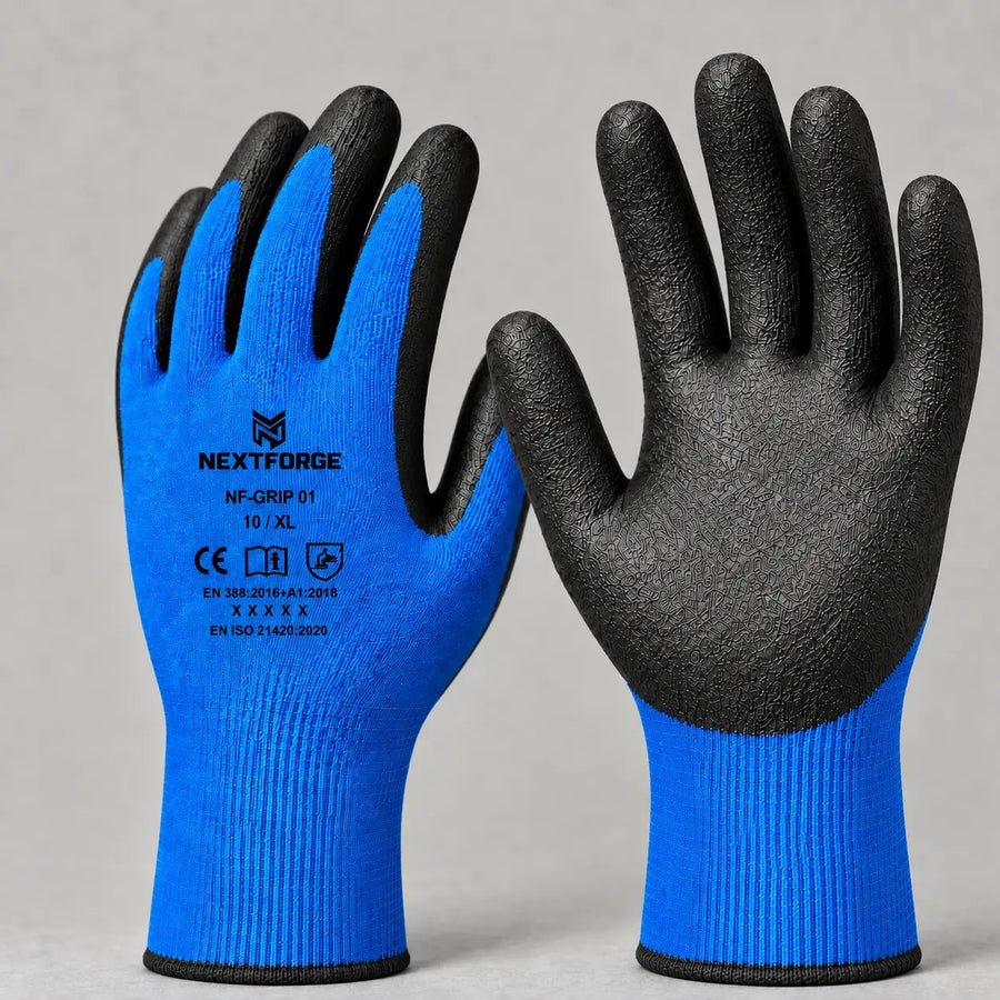 Nextforge gecoated latex werkhandschoenen